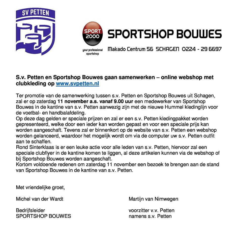 Nieuwe kleding sv Petten