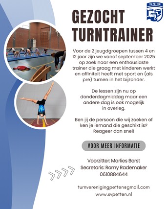 Jeugdtrainer gezocht