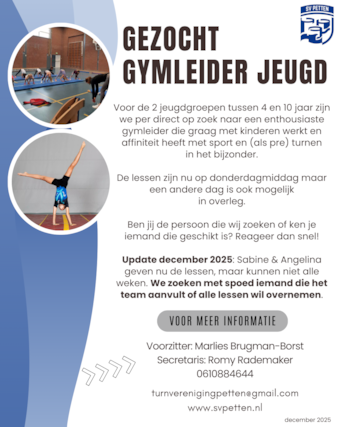 Jeugdtrainer gezocht - update december 2025